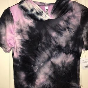 ♻️ REPOSH Pink & Black tie dye crop top ♻️